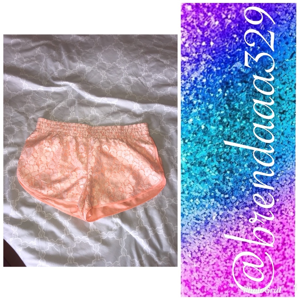 PINK LACE SHORTS